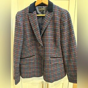 Talbots vintage plaid wool Blazer